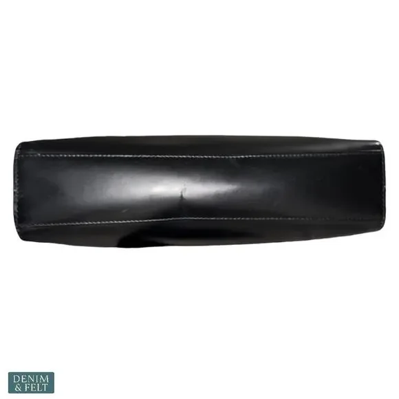 Gucci Black GG Logo Shoulder Tote Work Bag Classic Designer Style PVC Purse - Picture 8 of 16